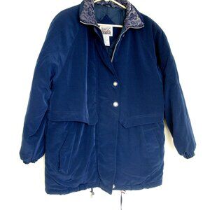 Beautiful Basic Edition Long Women's Winter Jacket in dark Blue color Size M